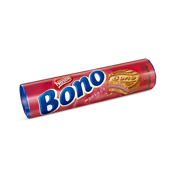 Biscoito Recheado BONO NESTLÉ Morango Pacote 140g