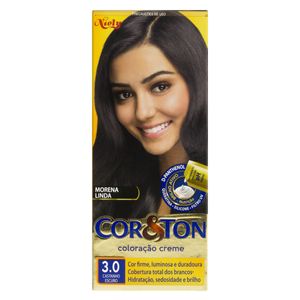 Kit Coloração Creme 3.0 Castanho Escuro Niely Cor&Ton