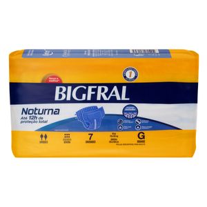 Fralda Descartável Adulto Bigfral Noturna G Pacote 7 Unidades