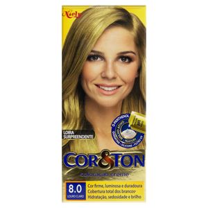 Kit Coloração Creme 8.0 Louro Claro Niely Cor&Ton