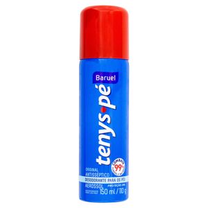 Desodorante para Pés Aerossol Antisséptico Original Baruel Tenys Pé Frasco 150ml