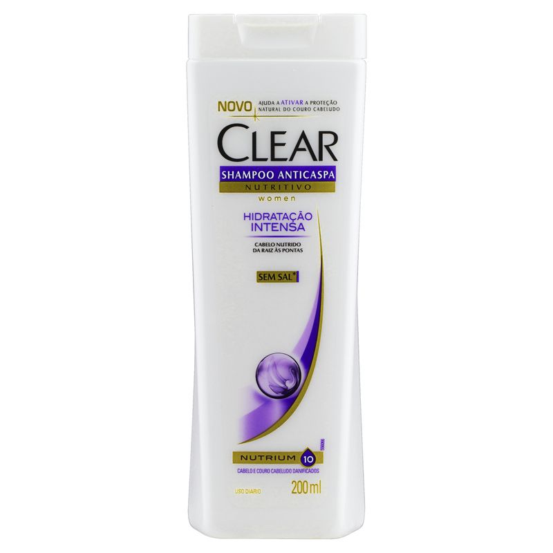 Shampoo Anticaspa Clear Women Hidratação Intensa Frasco 200ml