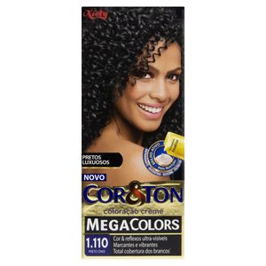 Kit Coloração Creme 1.110 Preto Ônix Niely Cor&Ton Mega Colors