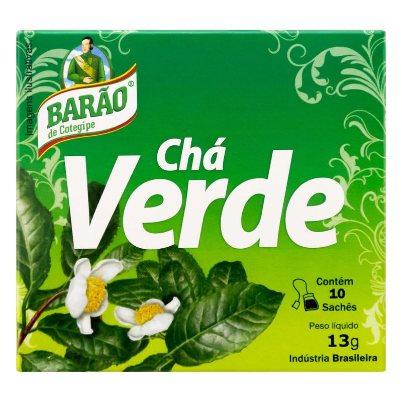 Chá Verde Barão de Cotegipe Caixa 13g 10 Unidades