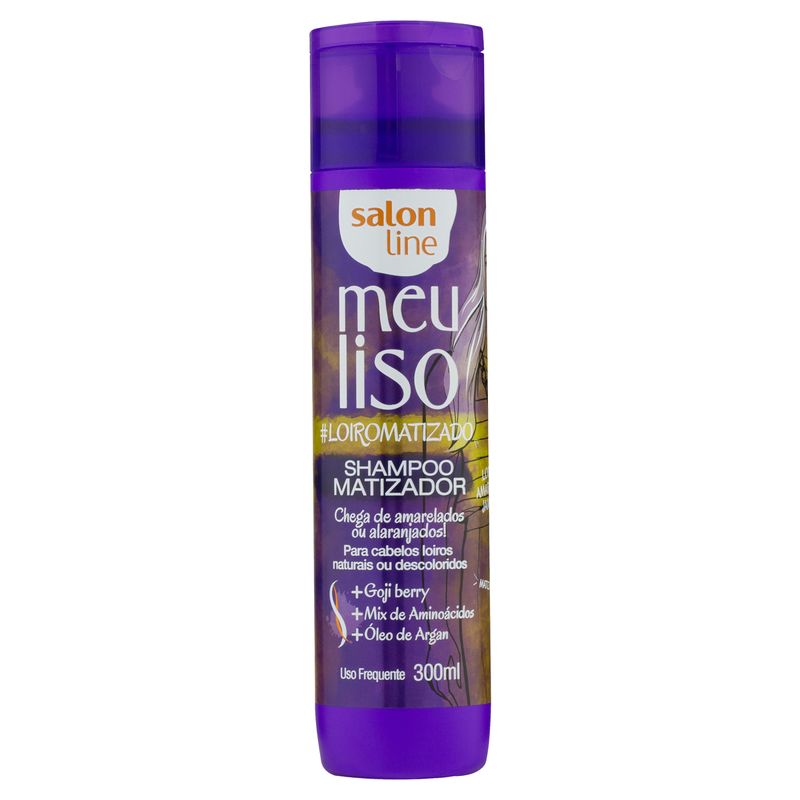 Shampoo Matizador Salon Line Meu Liso Loiro Matizado Frasco 300ml