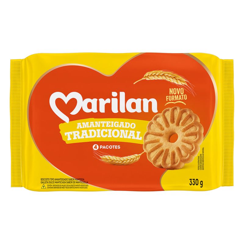 Biscoito Amanteigado Sabor Original MARILAN Pacote 330g