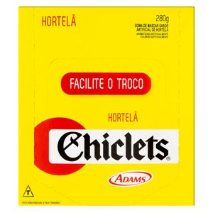 Goma de Mascar Hortelã Chiclets Caixa 280g