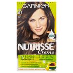 Kit Máscara Colorante Creme 50 Castanho Claro Garnier Nutrisse