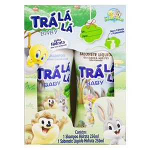 Kit Shampoo + Sabonete Líquido Looney Tunes Trá Lá Lá Baby Hidrata 250ml Cada