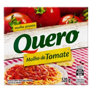 Molho de Tomate Peneirado Tradicional Quero Caixa 520g