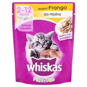 Alimento para Gatos Filhotes Frango ao Molho Whiskas Sachê 85g