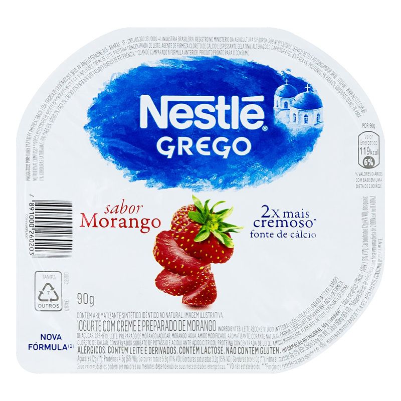 Iogurte Grego sabor Morango NESTLÉ  Pote 90g