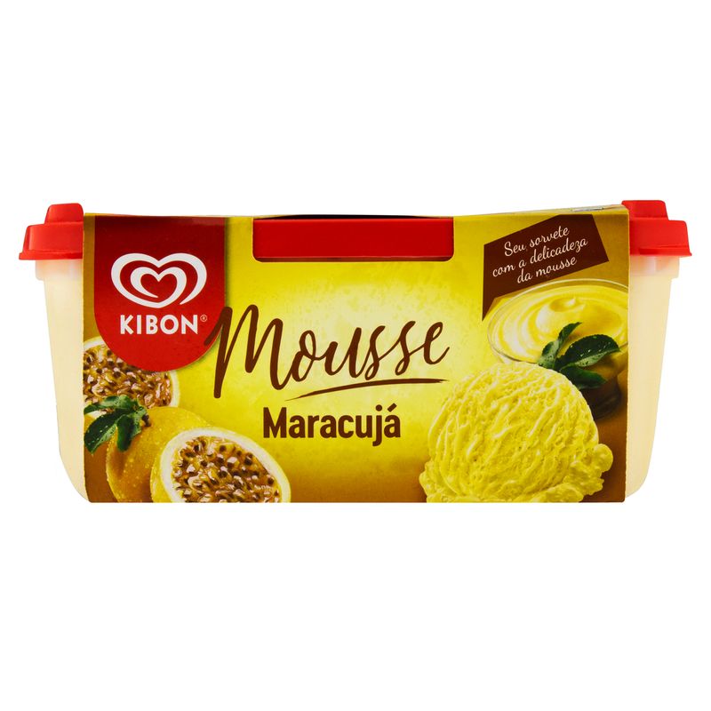 Sorvete Maracujá Kibon Mousse Pote 1,3l