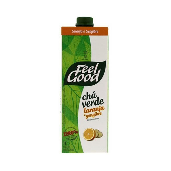 Ch Verde FEEL GOOD Laranja e Gengibre Caixa 1l