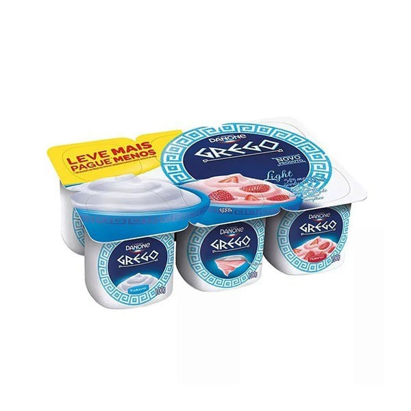 Iogurte Grego Light DANONE Morango Bandeja 600g