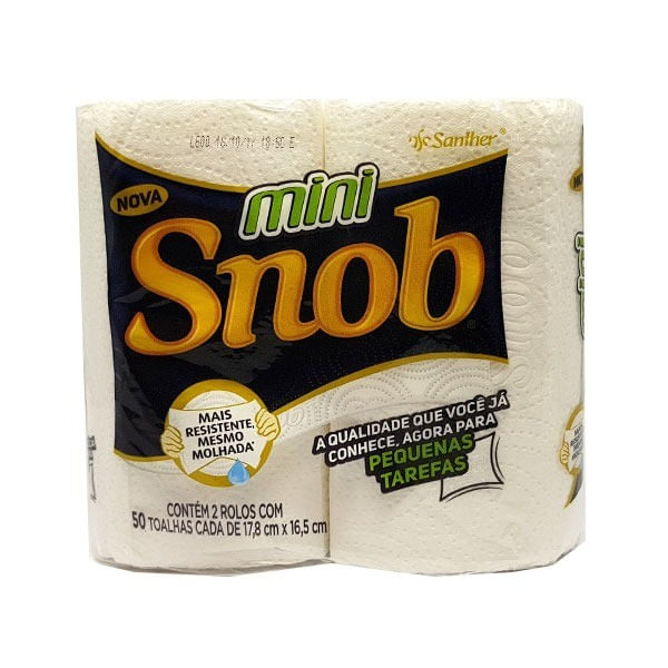 Toalha de Papel SNOB com 50 Toalhas Pacote 2un