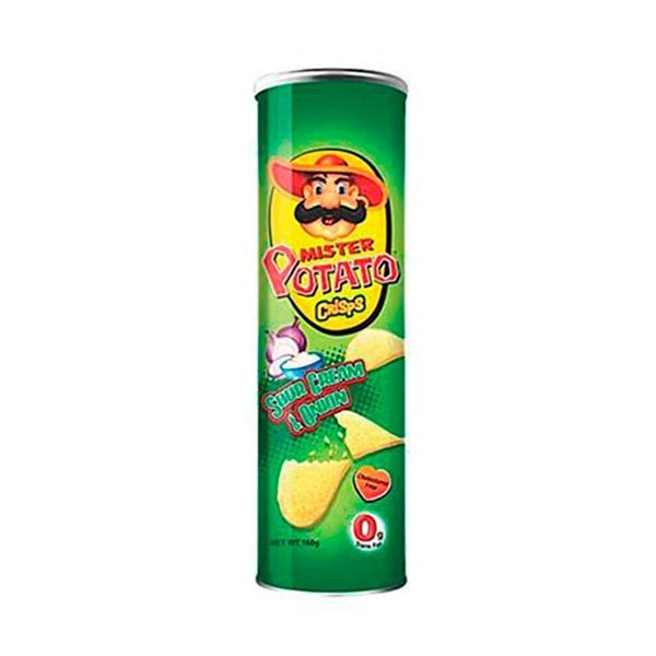 Batata Chips MISTER POTATO Creme de Leite e Cebola Lata 160g