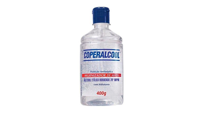 オルゴール  4℃ Álcool em Gel 70 Antisséptico para as Mãos COPERALCOOL Frasco 400g