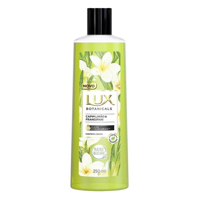 Sabonete Líquido Capim-Limão & Frangipani Lux Botanicals Frasco 250ml