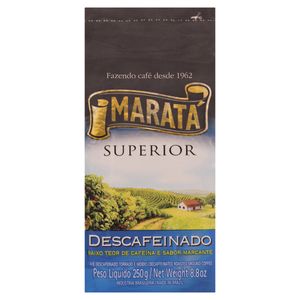 Café Torrado e Moído a Vácuo Descafeinado Maratá Pacote 250g
