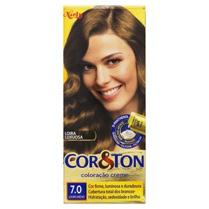 Kit Coloração Creme 7.0 Louro Médio Niely Cor&Ton