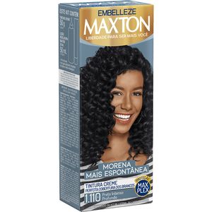 Tinta de Cabelo Morena +Espontânea Preto Intenso Profundo 1.110 Kit Econômico Maxton