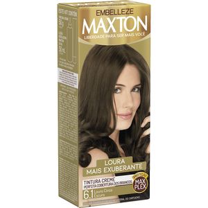 Tinta de Cabelo Loura +Exuberante Louro Cinza Escuro 6.1 Kit Econômico  Maxton