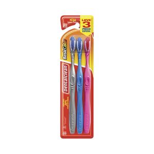 Escova Dental Macia Basic Color Dentalclean Leve 3 Pague 2 Unidades