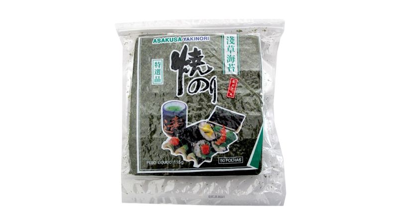 Alga Marinha Sushi Nori Asakusa 50 folhas 115g - Nova Era