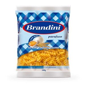 Macarrão Parafuso Com Ovos BRANDINI Pacote 500g