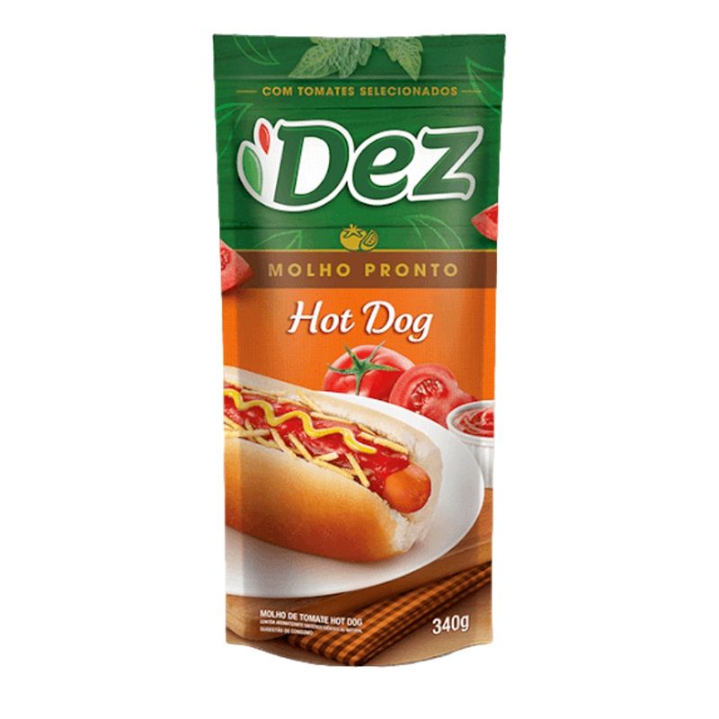 Molho de Tomate Hot Dog Dez Sachê 340g