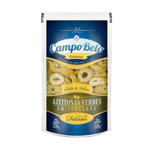 Azeitona Verde CAMPO BELO Fatiado Sachê150g