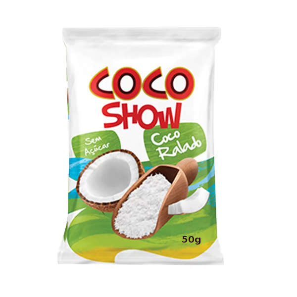 Coco Ralado sem Açucar COCO SHOW Pacote 50g - Nova Era