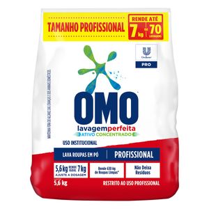 Lava-Roupas em Pó OMO Lavagem Perfeita Pro Pacote 5,6kg