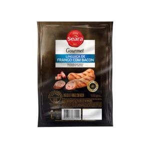 Linguiça de Frango SEARA Bacon Gourmet à Vácuo Pacote 500g