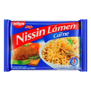 Macarrão de Carne Instantâneo Miojo Nissin LÁMEN Pacote 85g