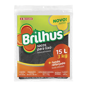 Saco de Lixo BRILUX Almofada 15L