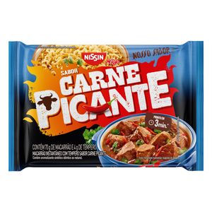 Macarrão Instantâneo NISSIN de Carne Picante Nosso Sabor Pacote 74g