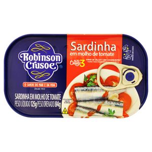 Sardinha ROBINSON CRUSOE Molho de Tomate Lata 84g