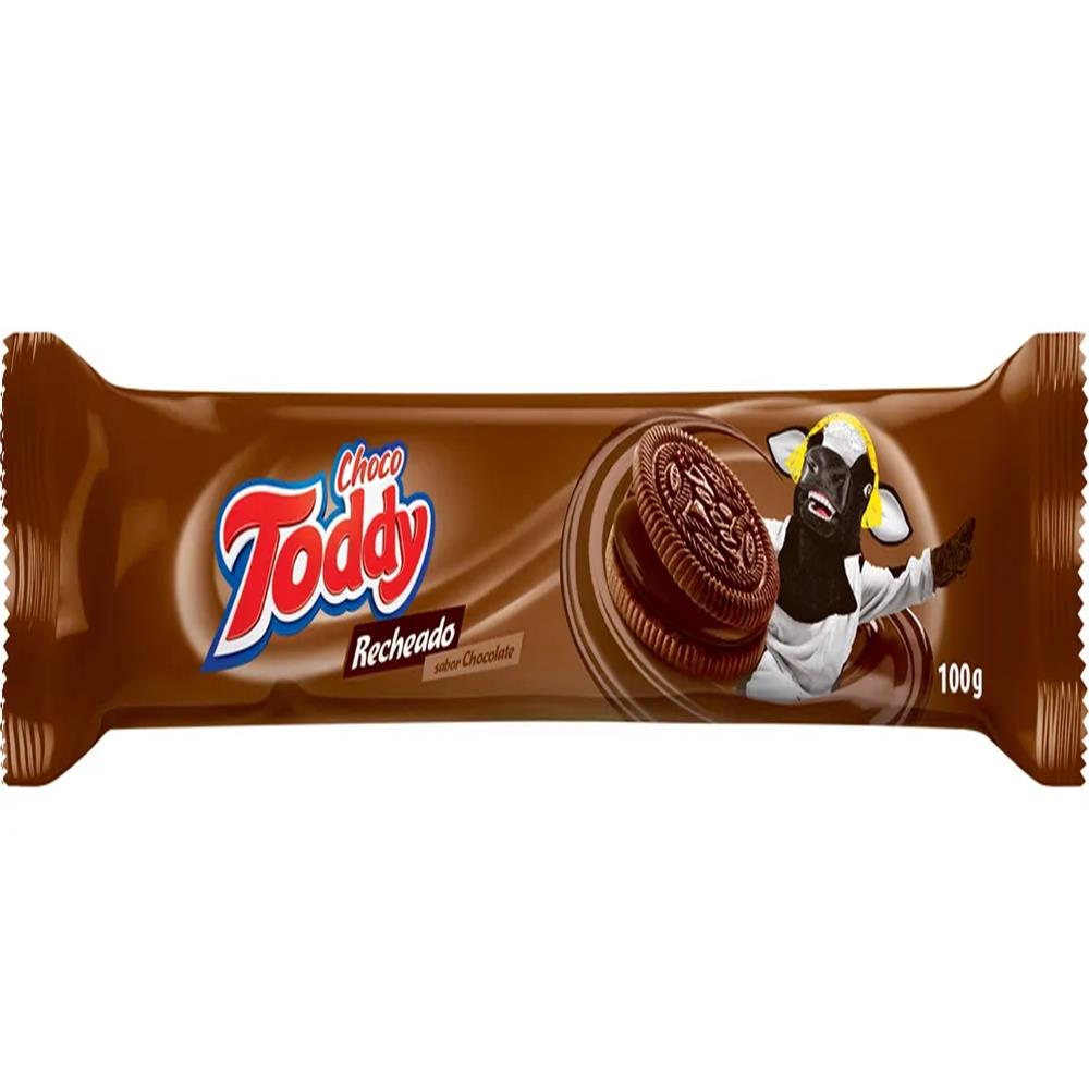 Biscoito Recheado Toddy Chocolate Pacote 100g Nova Era