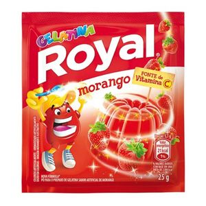 Gelatina em Pó ROYAL Sabor Morango Pacotinho 25g