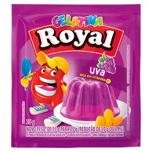 Gelatina ROYAL Sabor Uva Caixa 25g