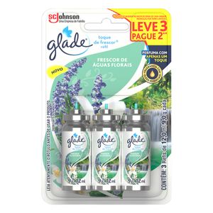 Odorizante de Ambiente GLADE Frescor de Águas Florais Leve 3 Pague 2  Refil 12ml