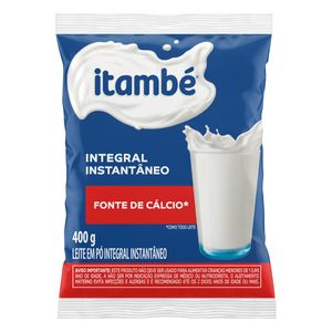 Leite em Pó instantâneo ITAMBÉ Integral Pacote 400g
