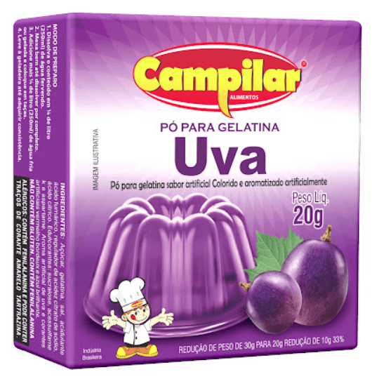 Gelatina CAMPILAR Uva Caixa 20g