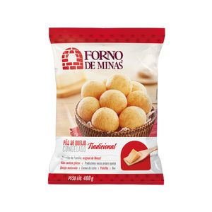 Pão de Queijo Congelado FORNO DE MINAS Tradicional Pacote 400g