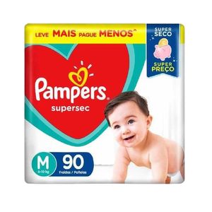 Fraldas PAMPERS Supersec Jumbo M 90un
