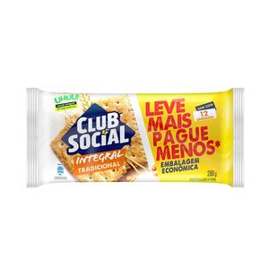 Biscoito CLUB SOCIAL Econômico Integral Pacote 24g