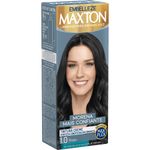 Tinta de Cabelo Morena +Confiante Preto 1.0 Kit Econômico Maxton 50ml