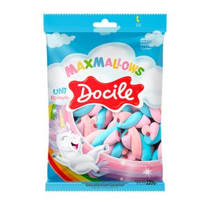 Marshmallow Recheado DOCILE Twist Color Unicónio Pacote 220g